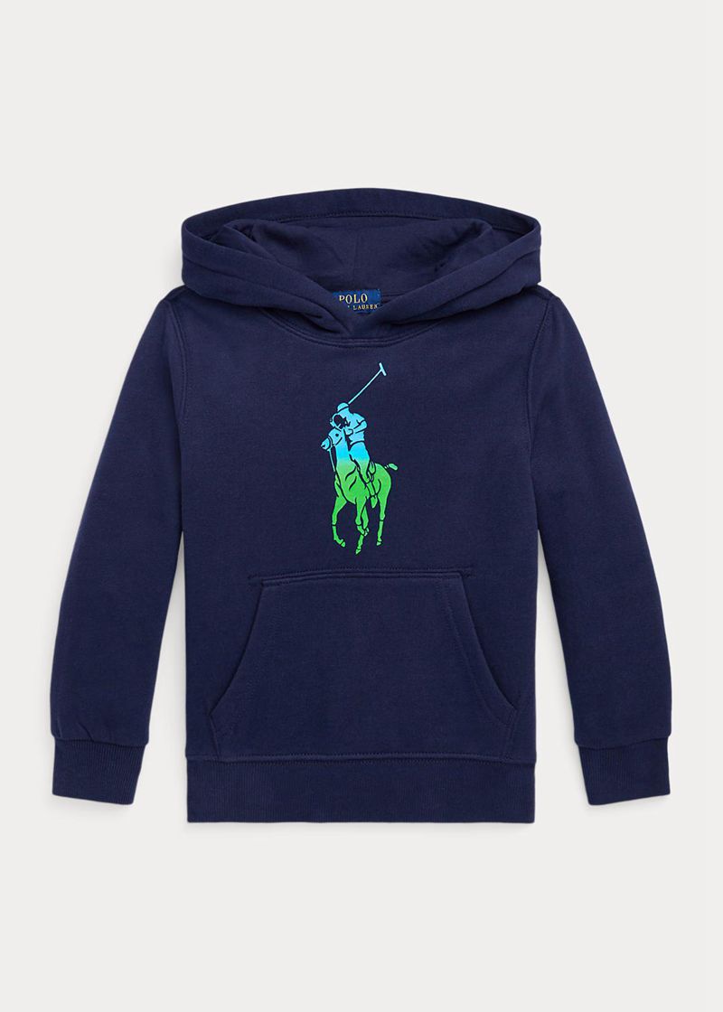 Sudadera Con Capucha Ralph Lauren Niño 1.5-6 Años Ombré Big Pony Fleece Chile Azul Marino OJKCB-7308